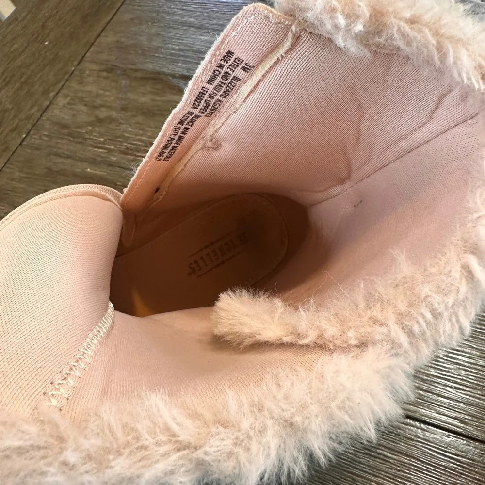 Seychelles Anthropology Girls Blizzard Boots Size 3M‎ Pink Faux Fur Iridescent
